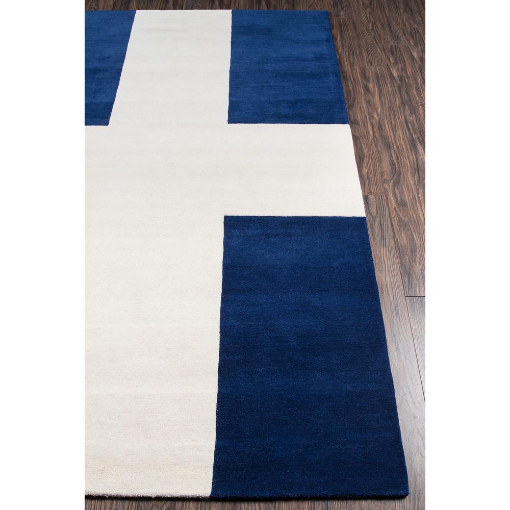 Contemporary Rectangle Area Rug, Navy, 5' X 8'. Picture 2