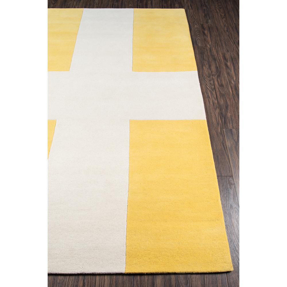 Contemporary Rectangle Area Rug, Yellow, 5' X 8'. Picture 2