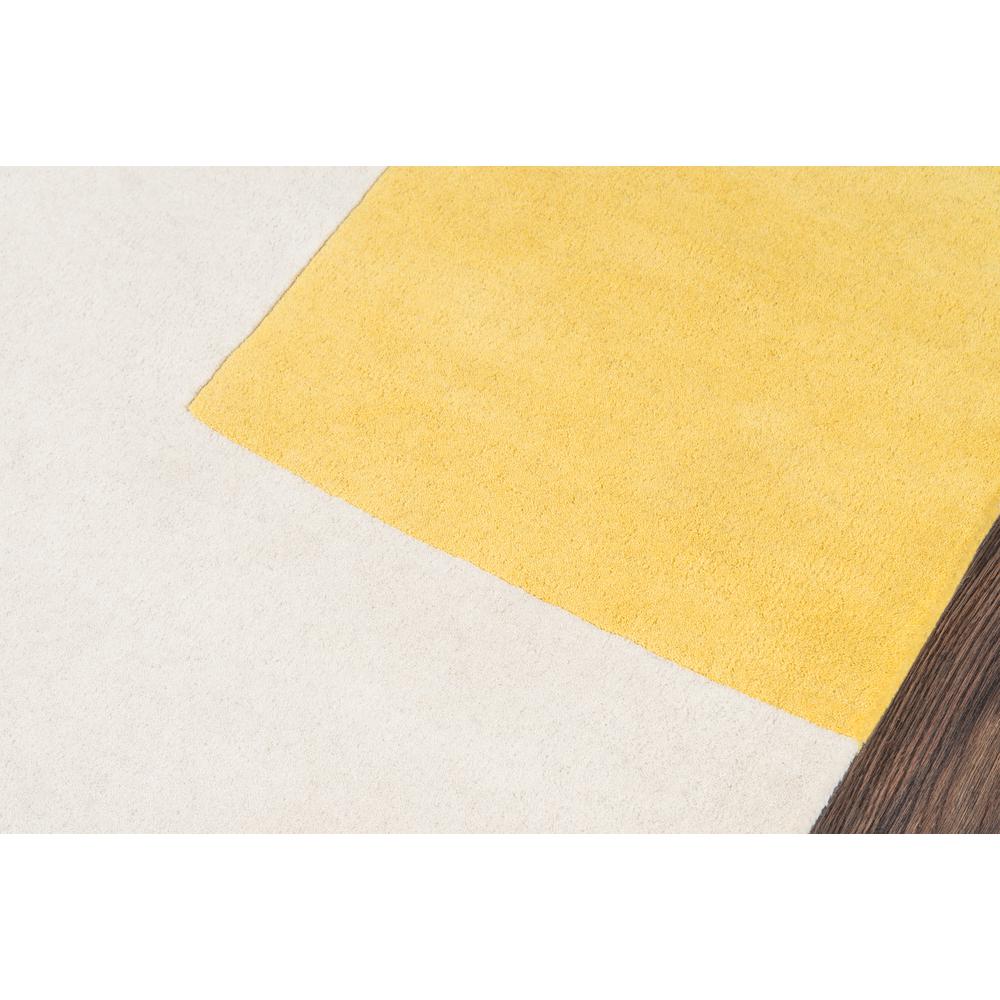 Contemporary Rectangle Area Rug, Yellow, 5' X 8'. Picture 3
