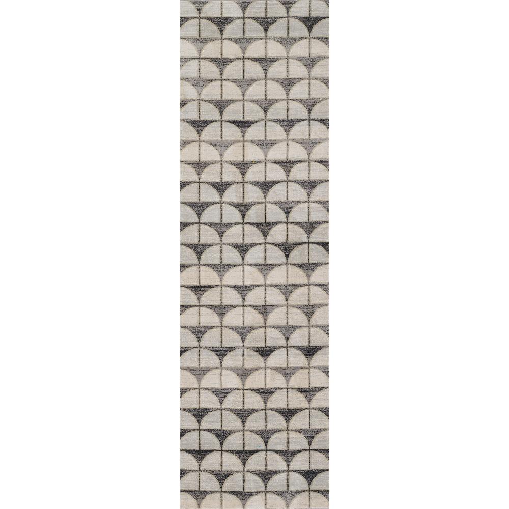 Contemporary Rectangle Area Rug, Charcoal, 3'10" X 5'7". Picture 5