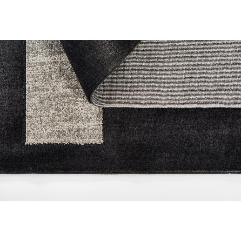 Contemporary Rectangle Area Rug, Charcoal, 3'10" X 5'7". Picture 7