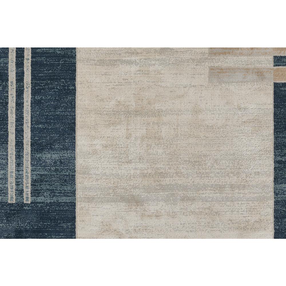 Contemporary Rectangle Area Rug, Blue, 3'10" X 5'7". Picture 6