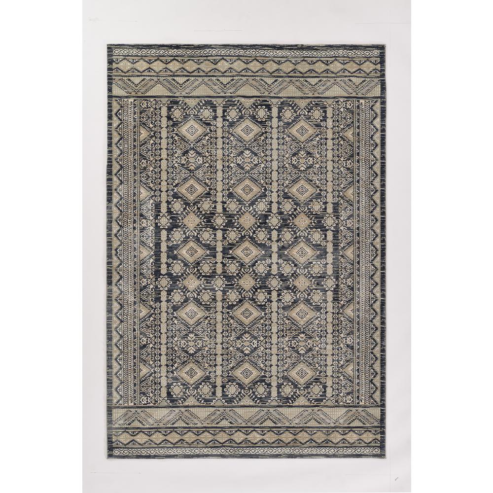 Southwestern Rectangle Area Rug, Charcoal, 3'10" X 5'7". Picture 1