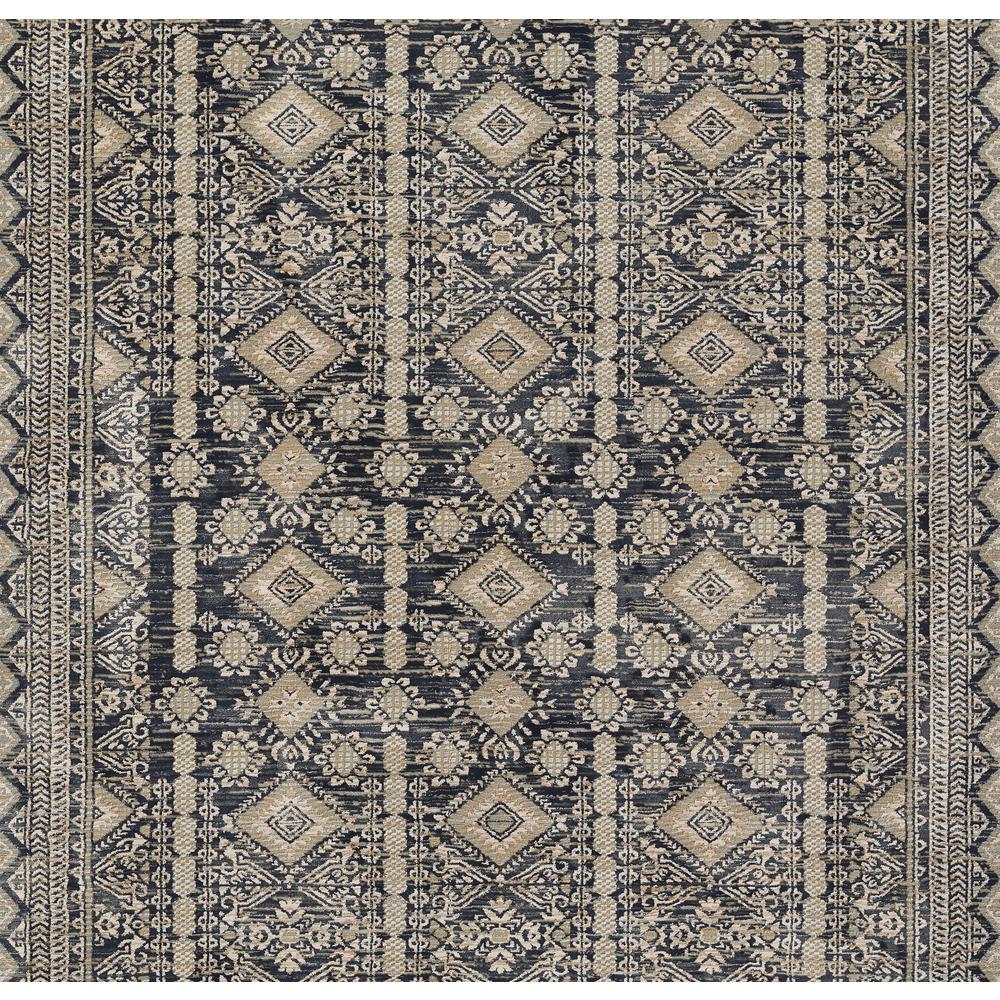 Southwestern Rectangle Area Rug, Charcoal, 3'10" X 5'7". Picture 6