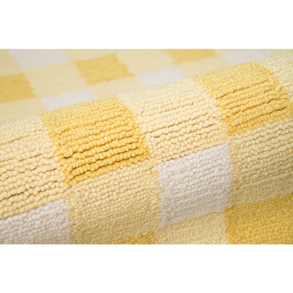 Contemporary Rectangle Area Rug, Yellow, 3'6" X 5'6". Picture 4