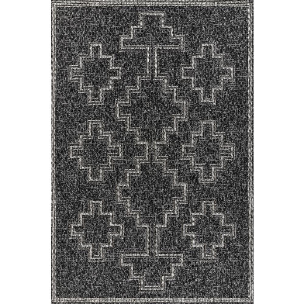 Transitional Rectangle Area Rug, Black, 3'3" X 5'. Picture 1