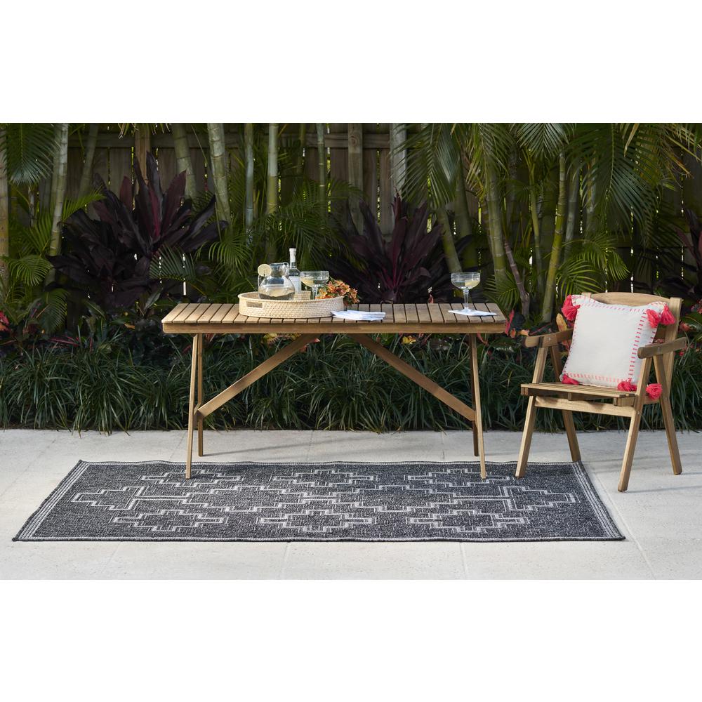 Transitional Rectangle Area Rug, Black, 3'3" X 5'. Picture 9