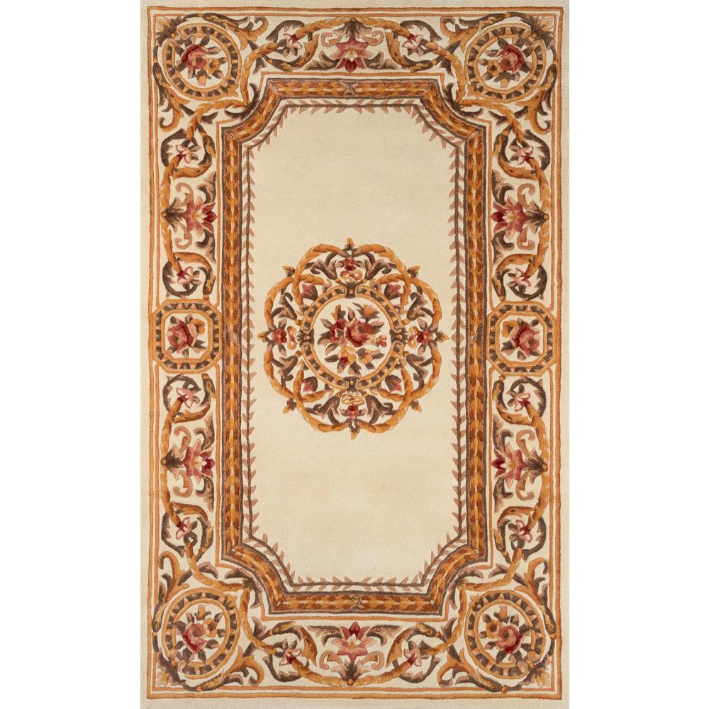 Transitional Rectangle Area Rug, Ivory, 3'6" X 5'6". Picture 1