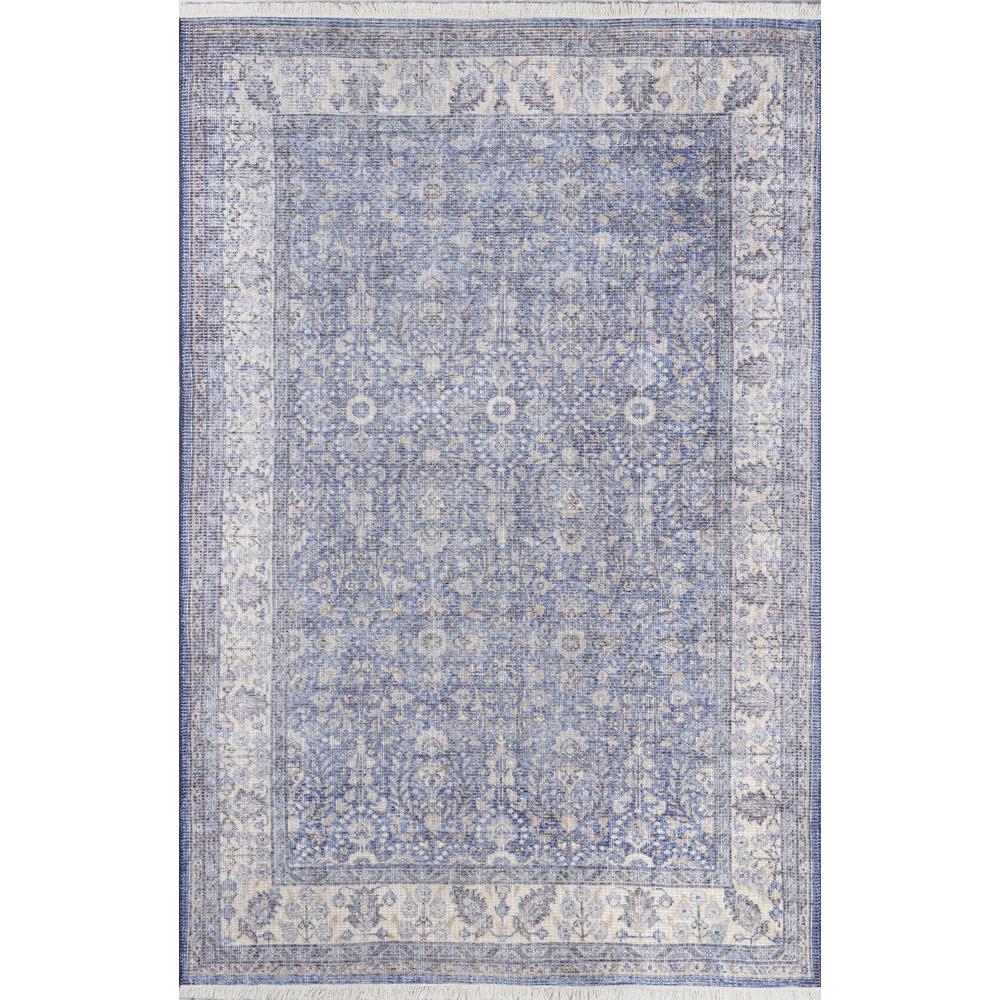 Helena Area Rug, Blue, 2'6" X 10' Runner. The main picture.