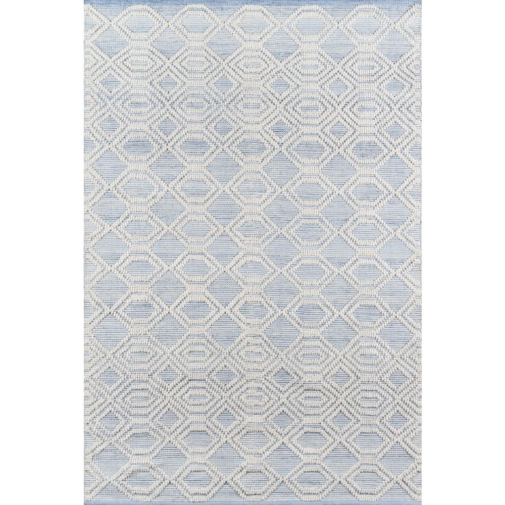 Contemporary Rectangle Area Rug, Light Blue, 3'6" X 5'6". Picture 1