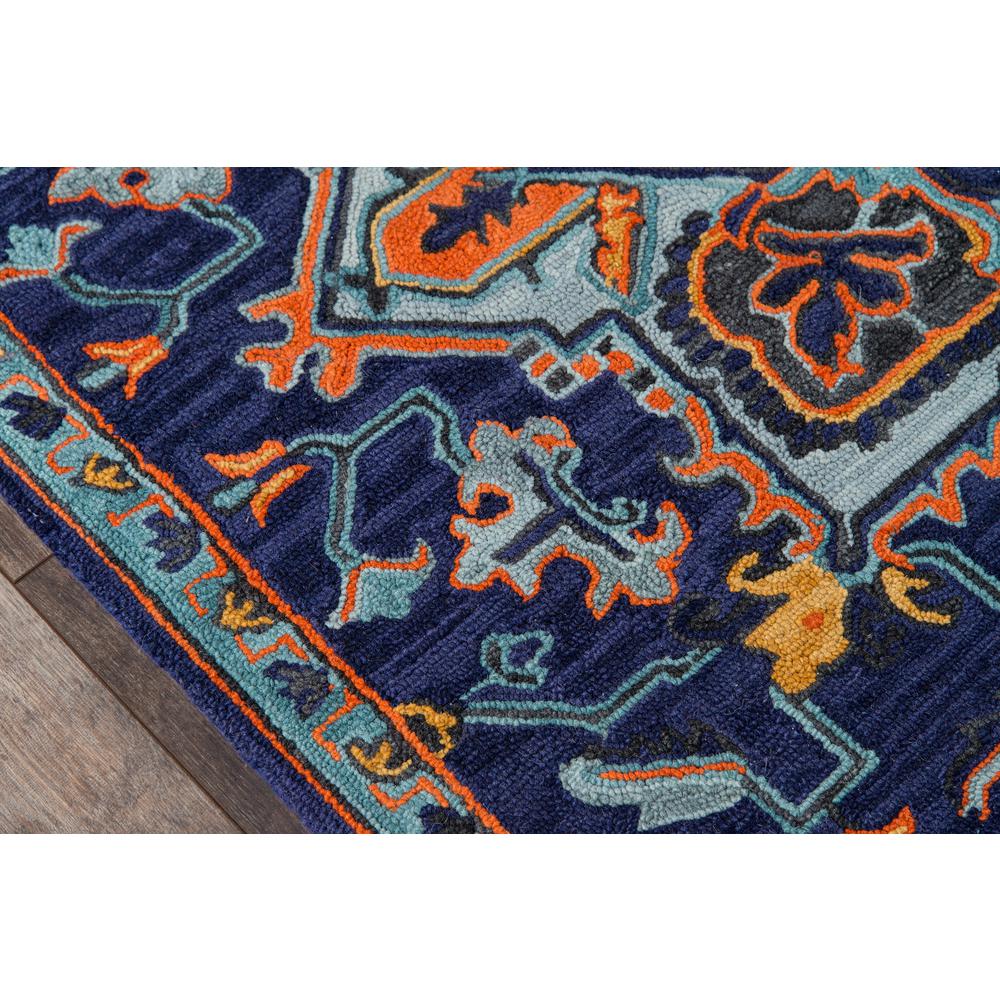 Traditional Rectangle Area Rug, Navy, 3' X 5'. Picture 3