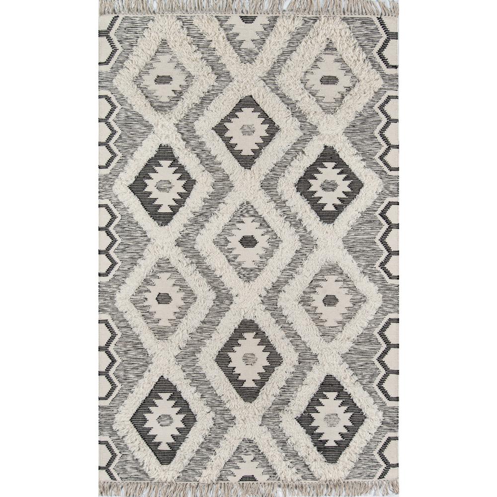 Contemporary Rectangle Area Rug, Black, 3' X 5'. Picture 1