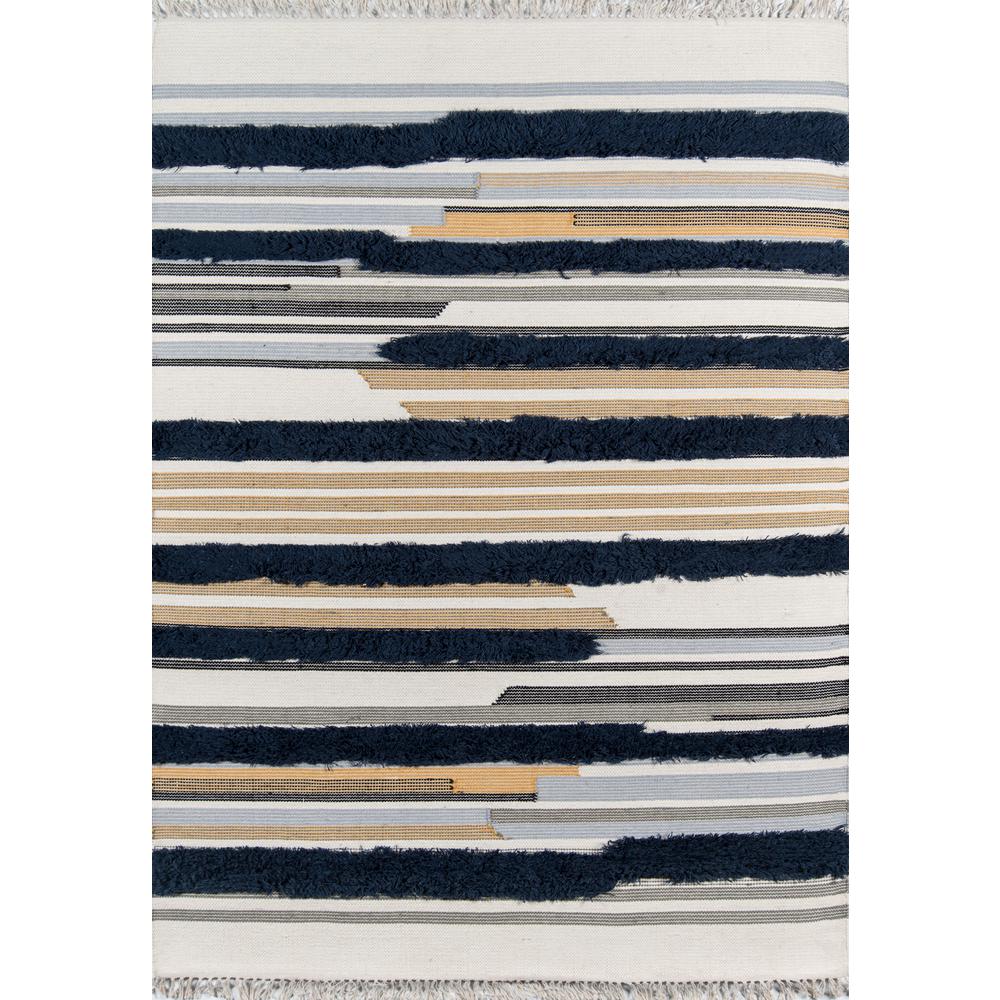 Contemporary Rectangle Area Rug, Navy, 3' X 5'. Picture 1