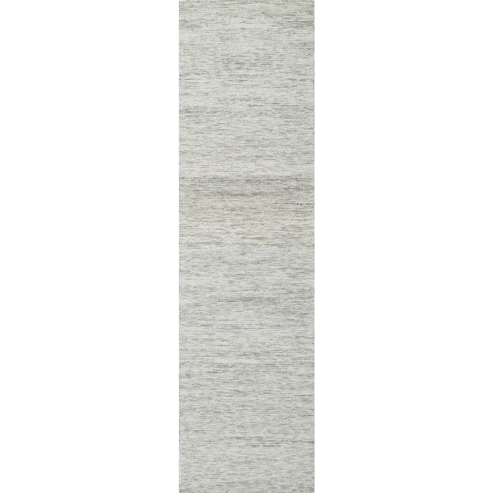 Contemporary Runner Area Rug, Light Grey, 2'3" X 8' Runner. Picture 5