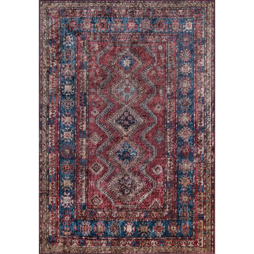Traditional Rectangle Area Rug, Burgundy, 3'6" X 5'6". Picture 1