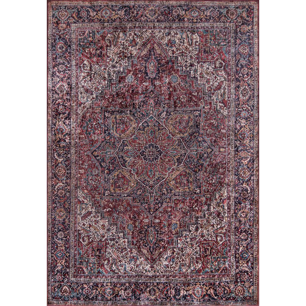 Traditional Rectangle Area Rug, Burgundy, 3'6" X 5'6". Picture 1