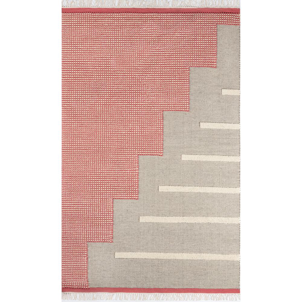 Contemporary Rectangle Area Rug, Pink, 3'6" X 5'6". Picture 1