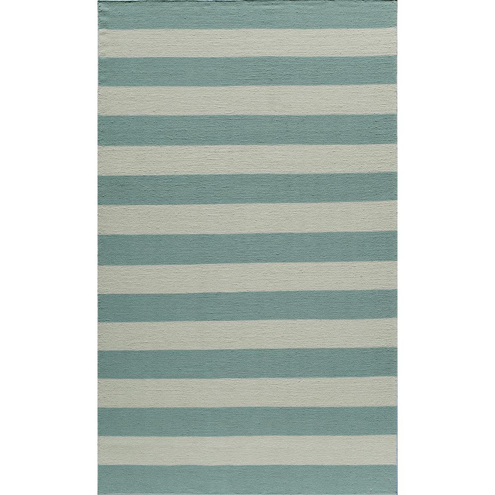 Contemporary Rectangle Area Rug, Blue, 5' X 8'. Picture 1