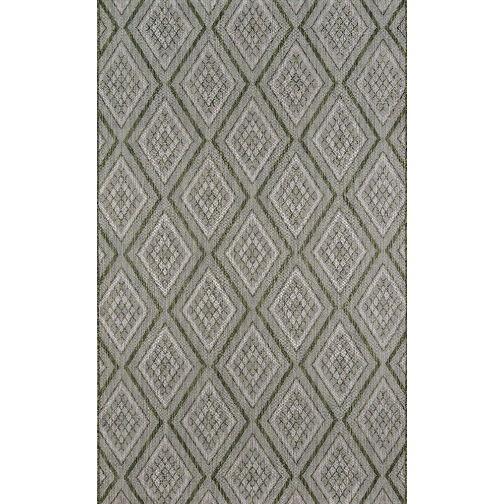 Contemporary Rectangle Area Rug, Green, 3'3" X 5'. Picture 1