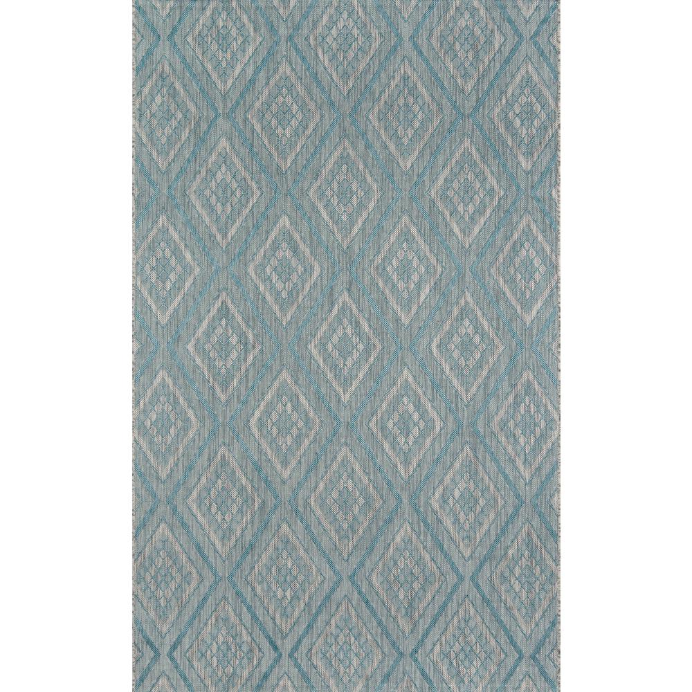 Contemporary Rectangle Area Rug, Light Blue, 3'3" X 5'. Picture 1