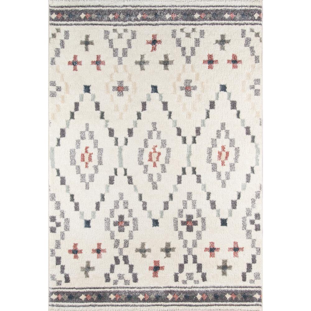 Contemporary Rectangle Area Rug, Ivory, 3'11" X 5'7". Picture 1