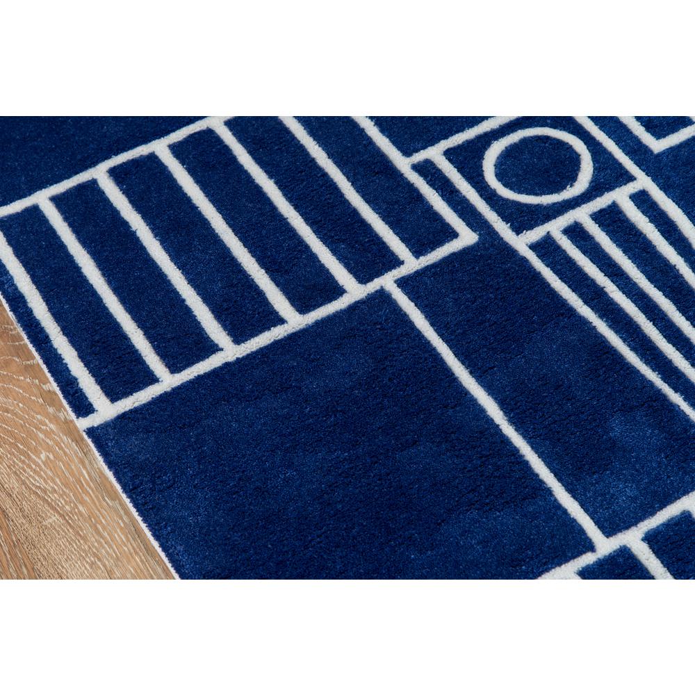 Contemporary Rectangle Area Rug, Navy, 4' X 6'. Picture 3