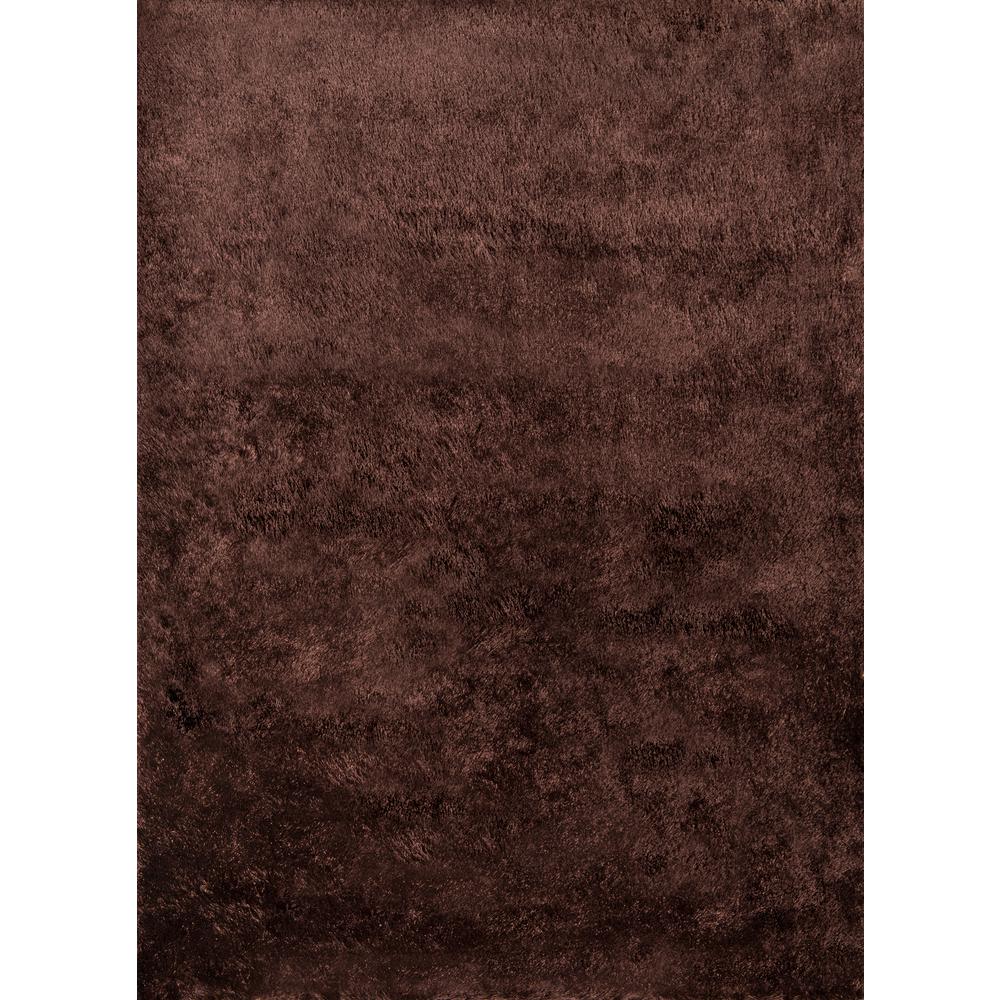 Luster Shag Area Rug, Brown, 3' X 5'. Picture 1