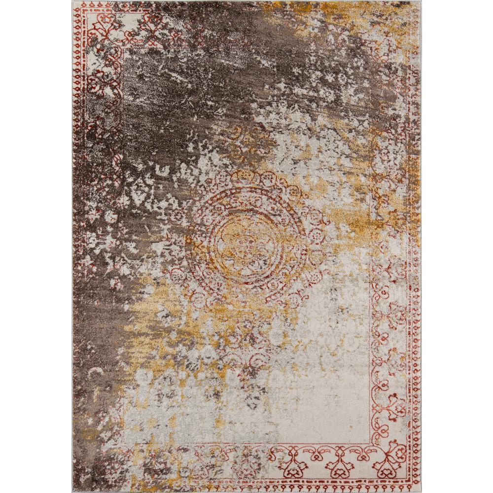 Luxe Area Rug, Rust, 3'11" X 5'7". The main picture.