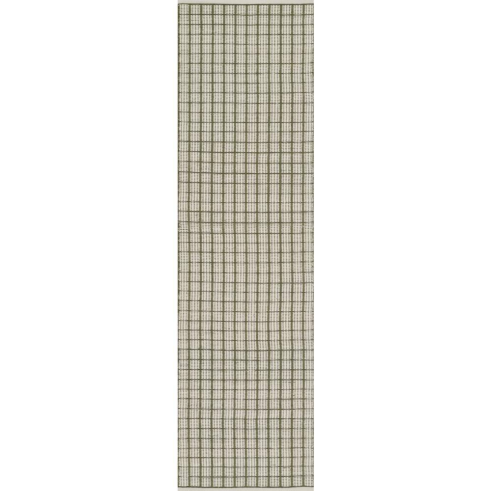 Contemporary Runner Area Rug, Green, 2'3" X 8' Runner. Picture 5