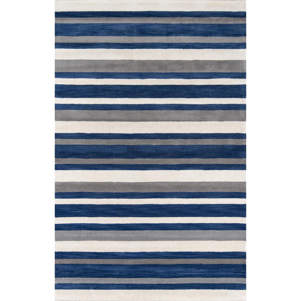 Contemporary Rectangle Area Rug, Navy, 3'3" X 5'3". Picture 1