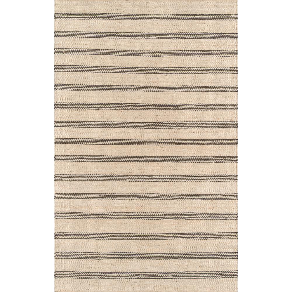 Contemporary Rectangle Area Rug, Charcoal, 5' X 7'. Picture 1