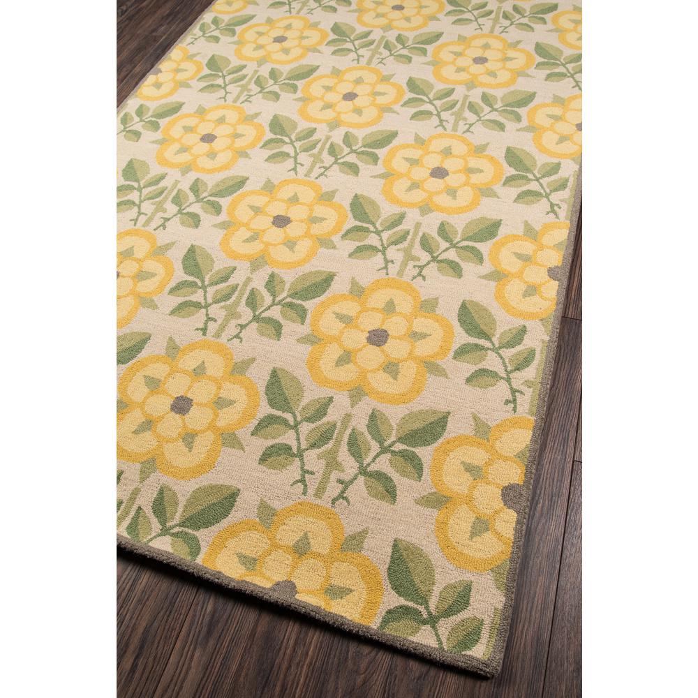 Contemporary Rectangle Area Rug, Yellow, 3'9" X 5'9". Picture 2