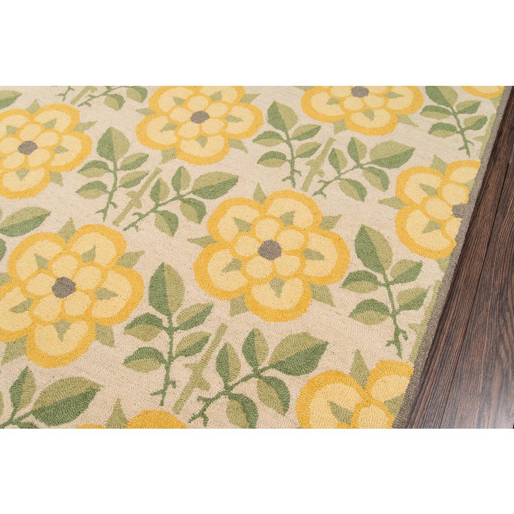 Contemporary Rectangle Area Rug, Yellow, 3'9" X 5'9". Picture 3