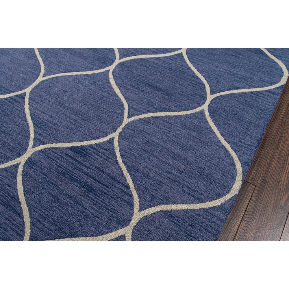 Contemporary Rectangle Area Rug, Blue, 3'9" X 5'9". Picture 3