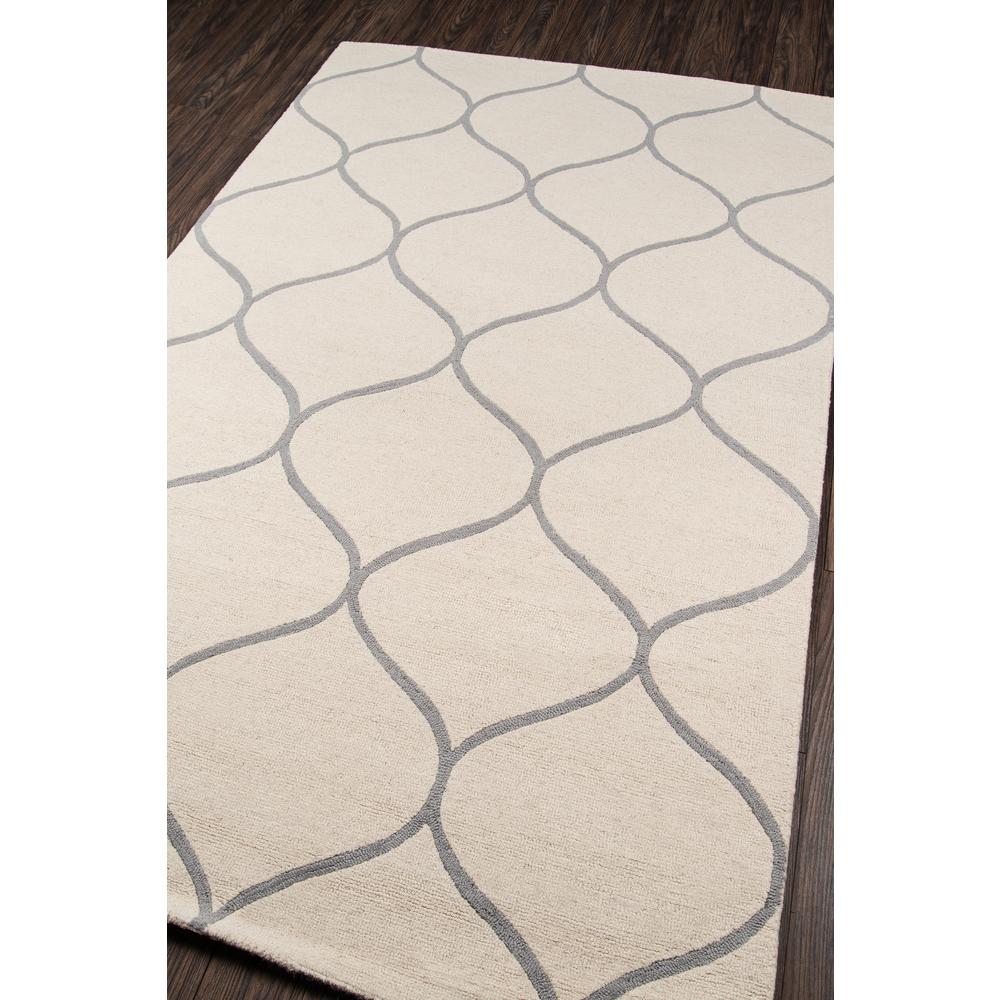 Contemporary Rectangle Area Rug, Ivory, 3'9" X 5'9". Picture 2