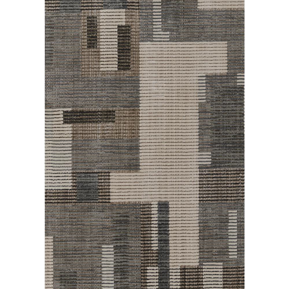 Contemporary Rectangle Area Rug, Grey, 3'11" X 5'7". Picture 7