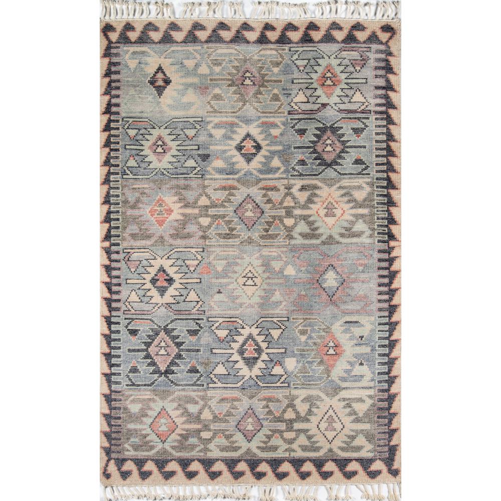 Traditional Rectangle Area Rug, Blue, 3'6" X 5'6". Picture 1