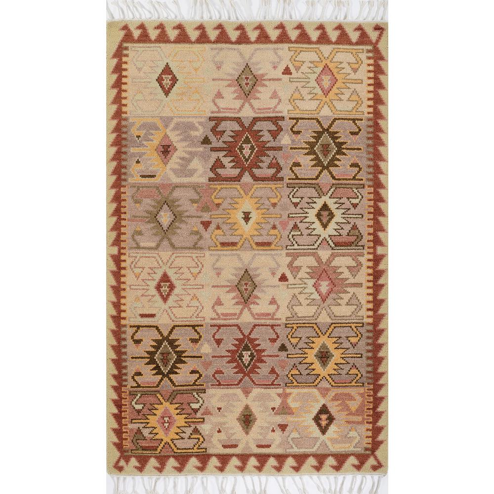 Traditional Rectangle Area Rug, Rust, 3'6" X 5'6". Picture 1