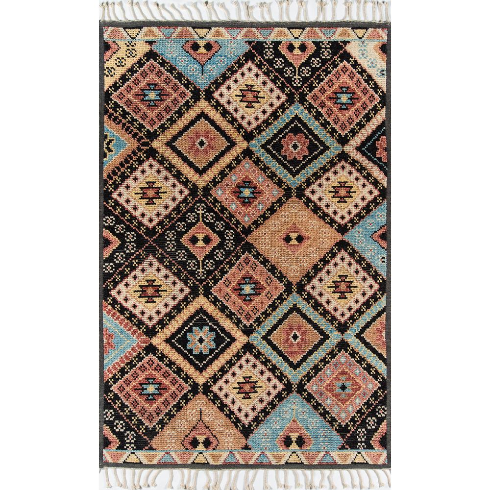 Traditional Rectangle Area Rug, Black, 3'6" X 5'6". Picture 1