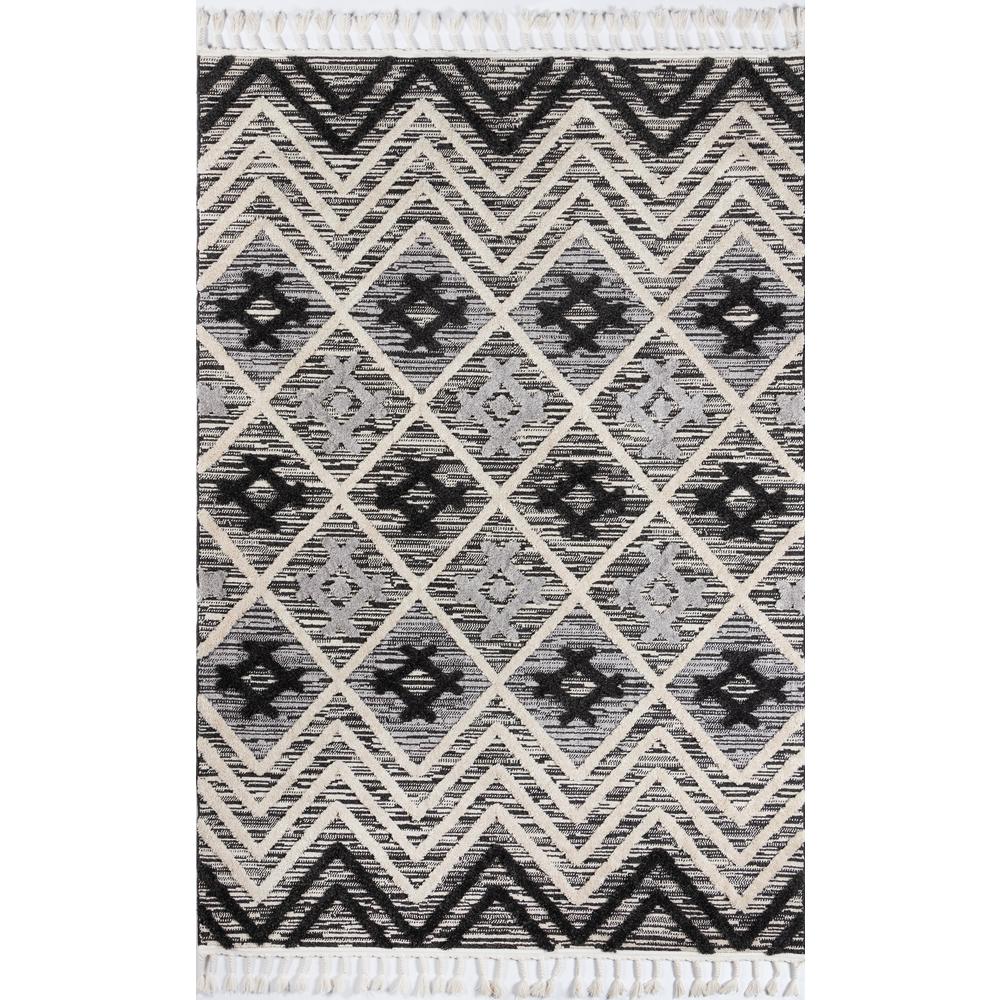 Contemporary Runner Area Rug, Black, 2'3" X 10' Runner. Picture 1