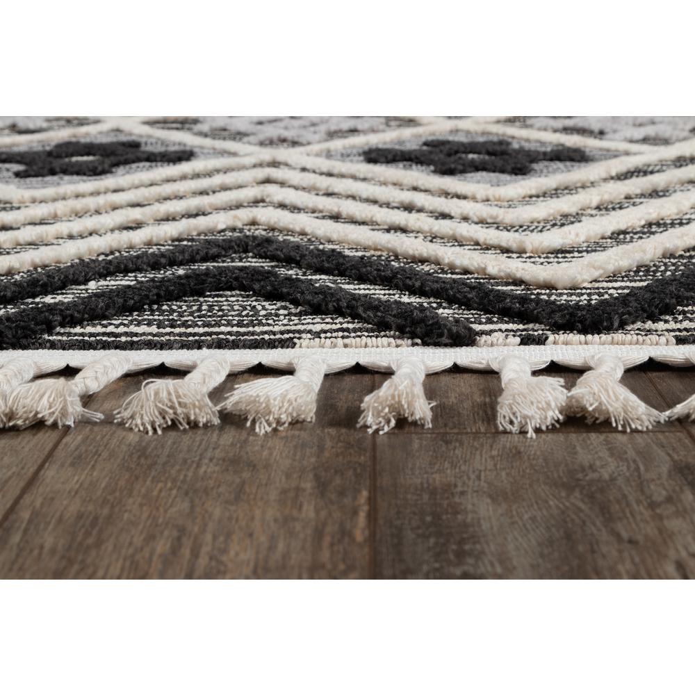 Contemporary Runner Area Rug, Black, 2'3" X 10' Runner. Picture 3