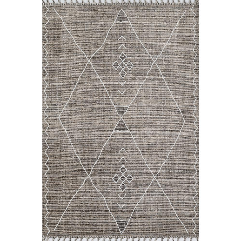 Contemporary Rectangle Area Rug, Grey, 7'10" X 10'2". Picture 1