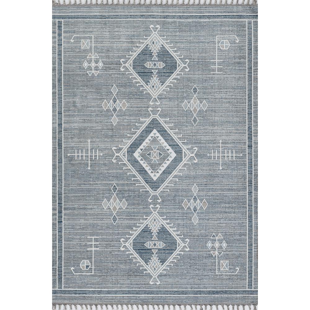 Contemporary Rectangle Area Rug, Blue, 7'10" X 10'2". Picture 1