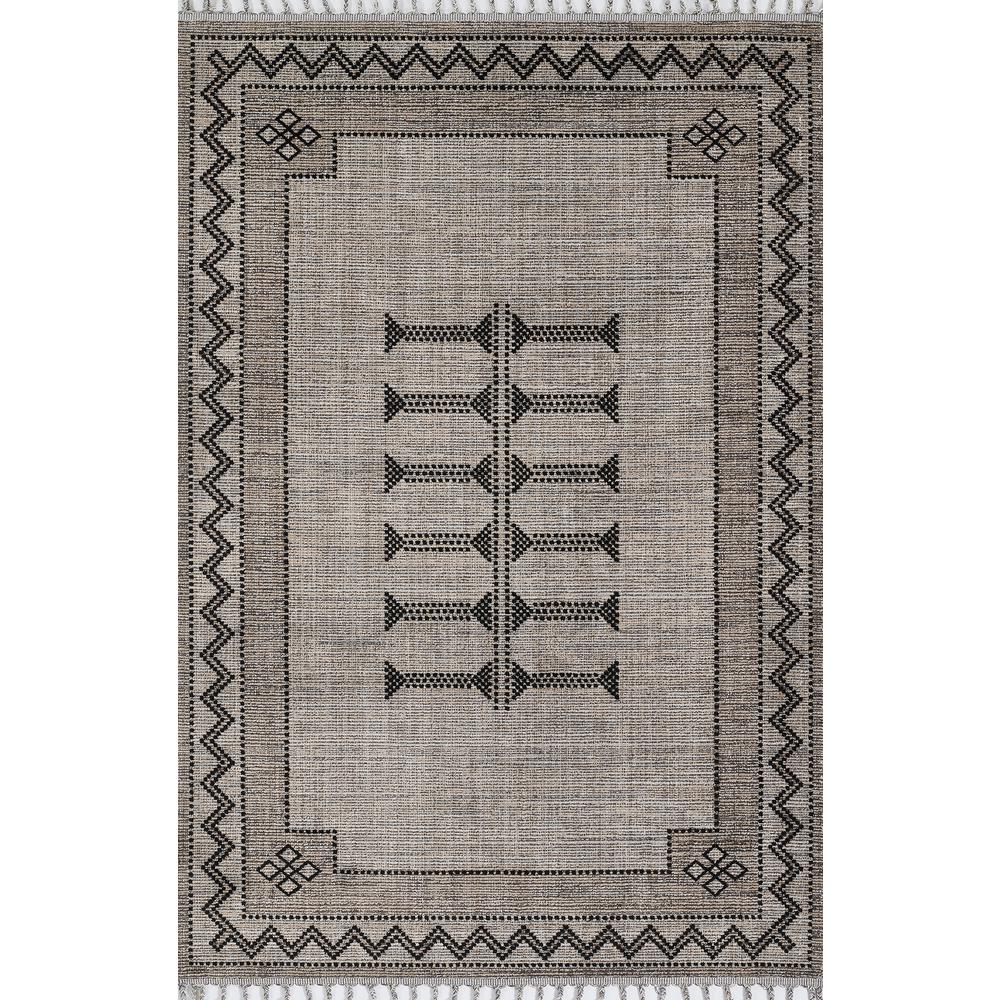 Contemporary Rectangle Area Rug, Black, 7'10" X 10'2". Picture 1
