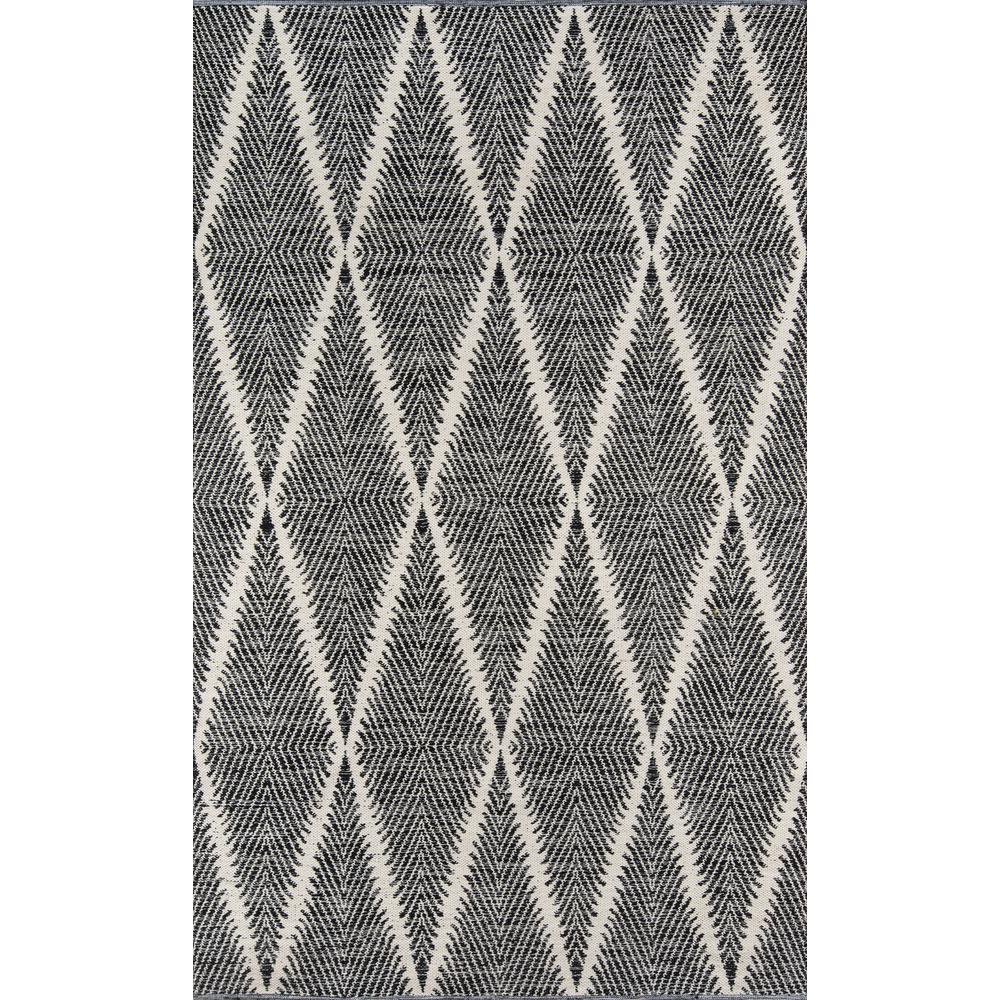 Contemporary Rectangle Area Rug, Black, 3'6" X 5'6". Picture 1