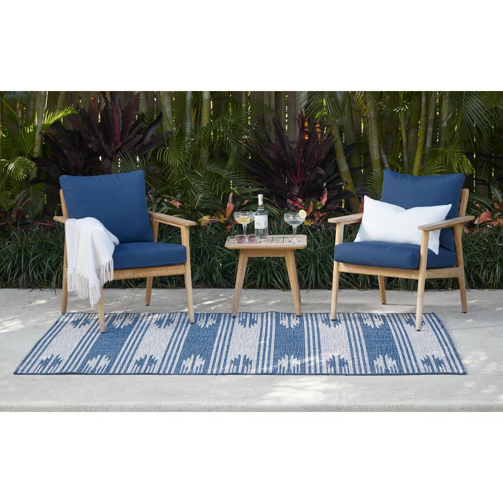 Transitional Rectangle Area Rug, Blue, 3'3" X 5'. Picture 9