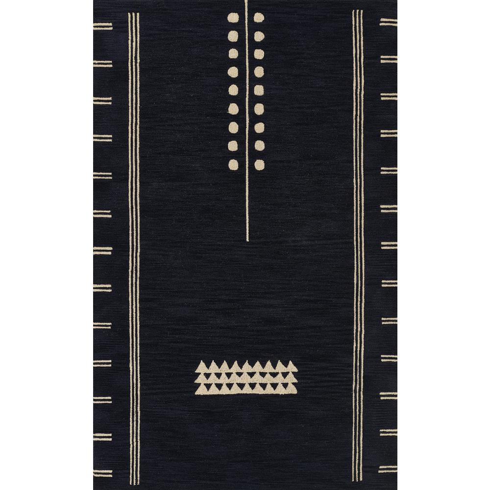 Contemporary Rectangle Area Rug, Navy, 3'6" X 5'6". Picture 1