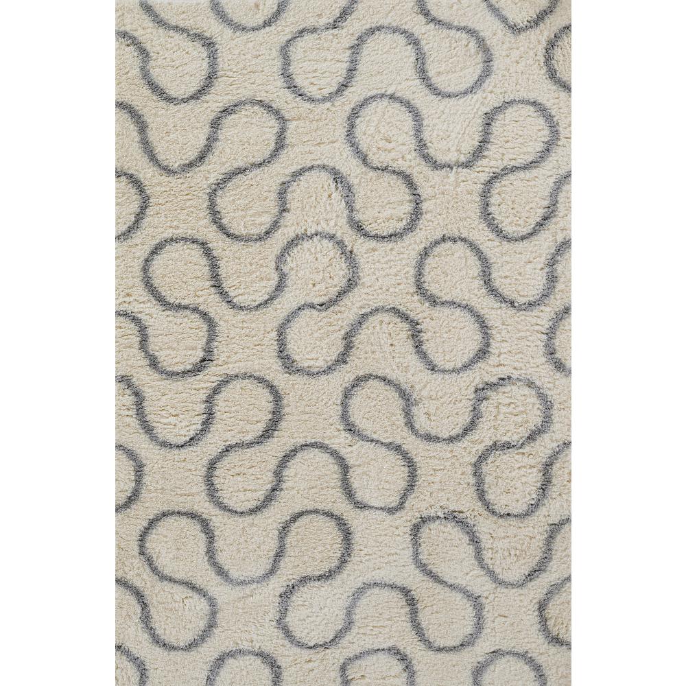 Contemporary Rectangle Area Rug, Ivory, 7'10" X 10'. Picture 1