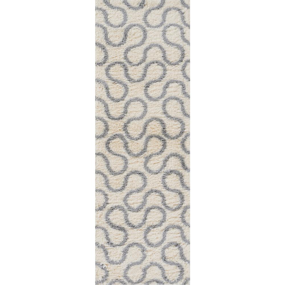 Contemporary Rectangle Area Rug, Ivory, 7'10" X 10'. Picture 5
