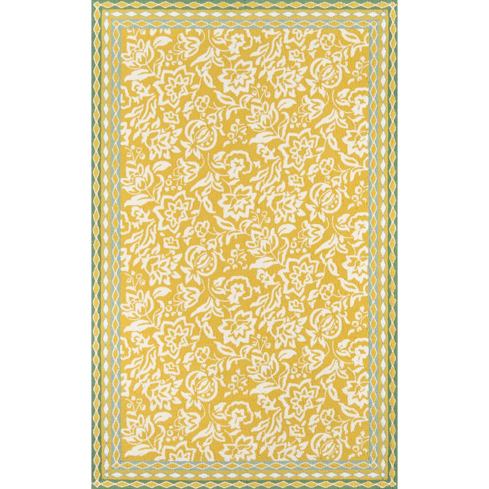 Transitional Rectangle Area Rug, Yellow, 3'9" X 5'9". Picture 1